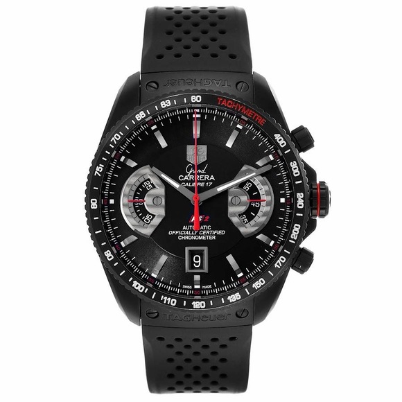 Tag Heuer Grand Carrera Titanium Black PVD Mens Watch CAV518B